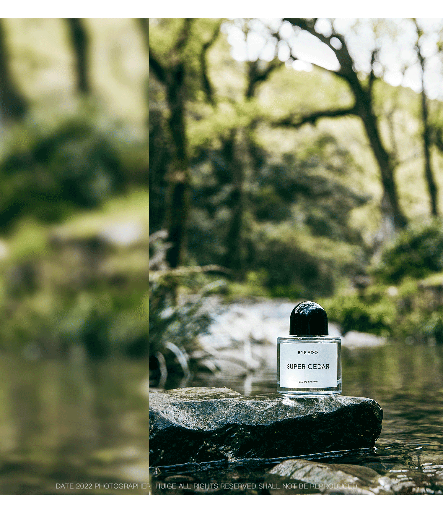 百瑞德超级雪松香水拍摄