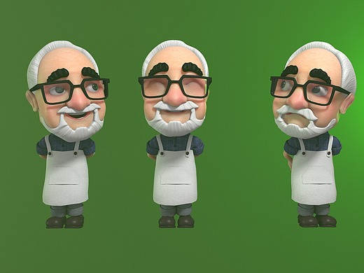 视频动画  片头制作 建模老山羊的家900三维模型 卡通角色  3d建模