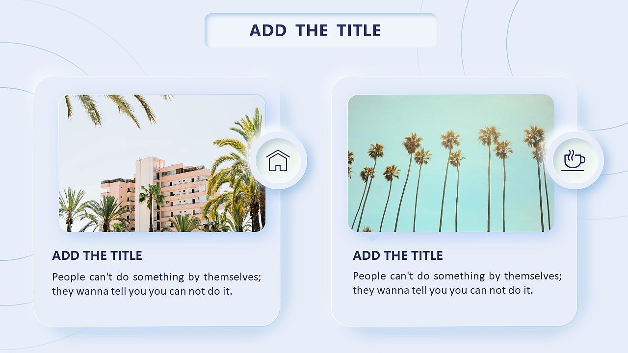 【PPT模板】清新时尚新拟态模板