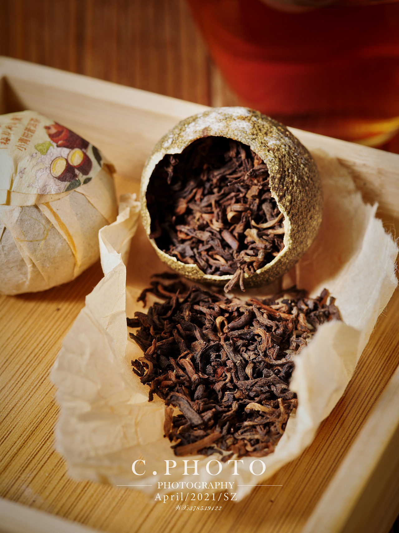 小青柑 大红柑 茶叶摄影