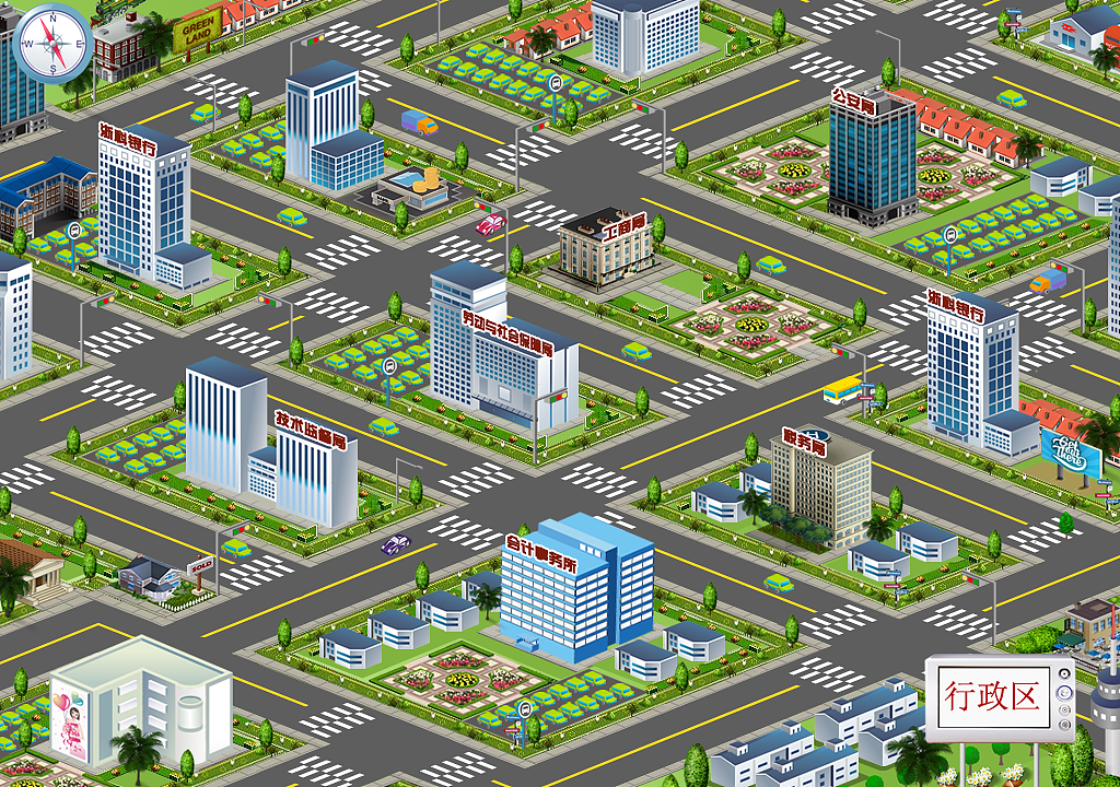 卡通区位地图（图ZOTkzOTE4MjQ=） - 场景 - 站酷设计师嗨_柚子原创素材 - 站酷ZCOOL