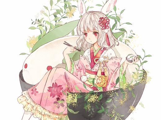 和果子主题和风少女