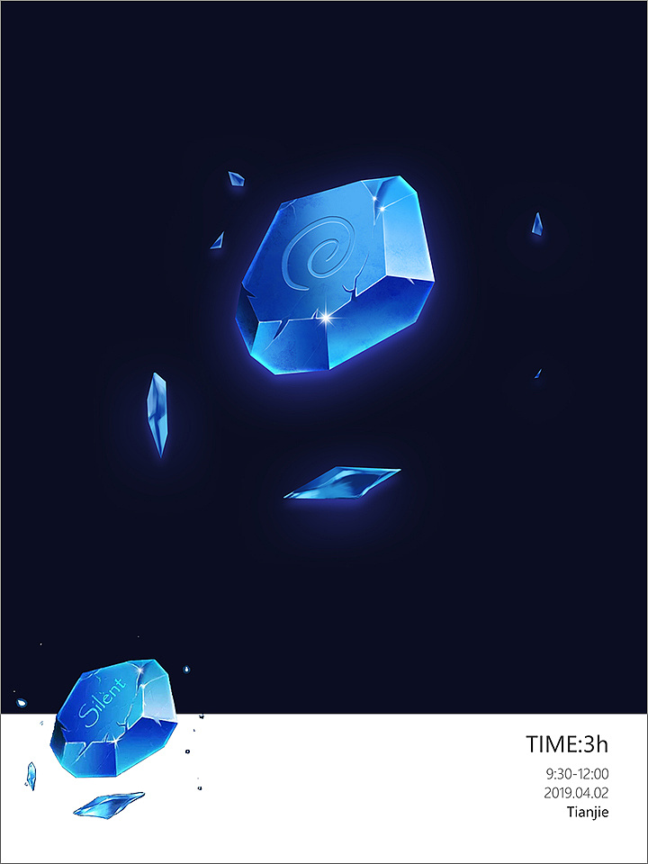 宝石材质练习(临摹 微创)|插画|游戏原画|方向向何方 - 原创作品