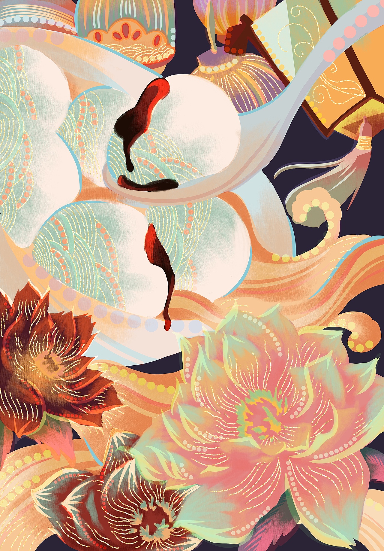 传统节日系列国潮插画