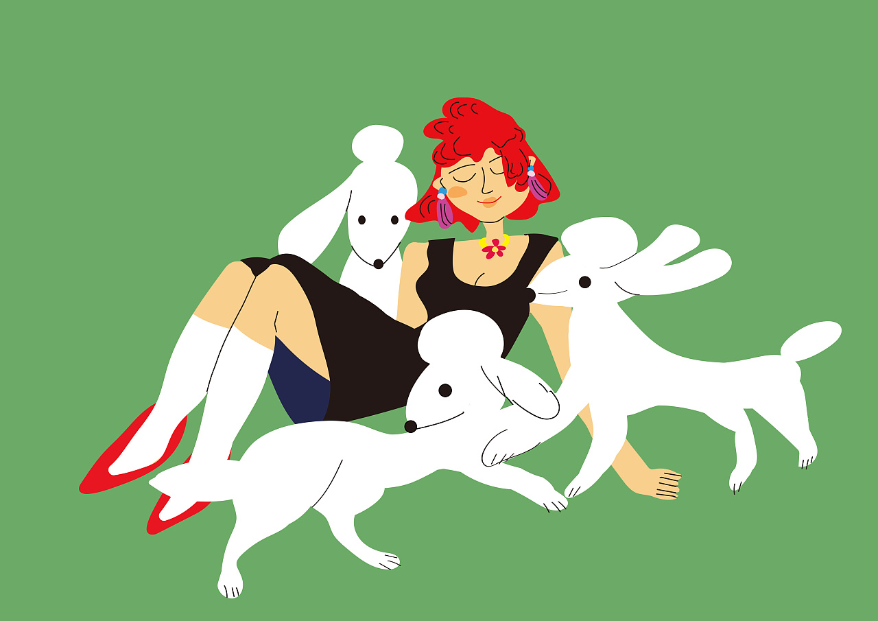 女孩和小狗|插画|绘本|云岚夏 - 原创作品 - 站酷 (zcool)