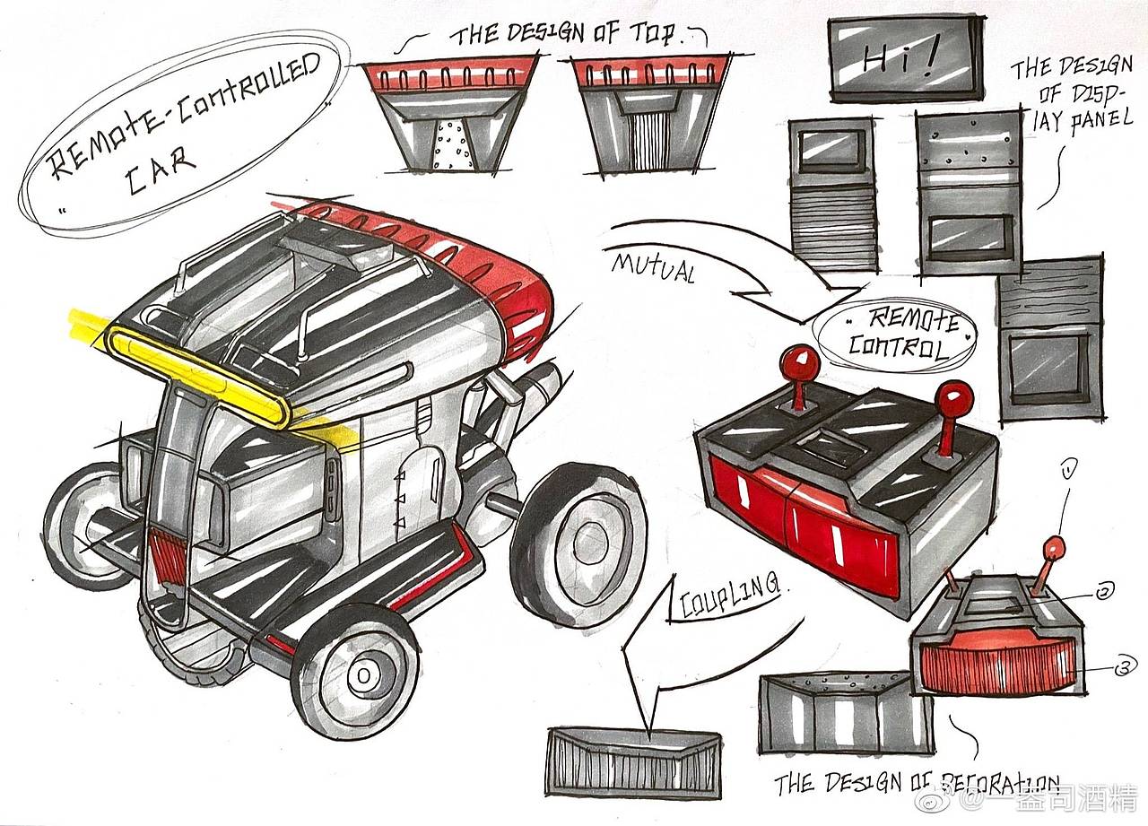 【工业设计手绘】简单小版面