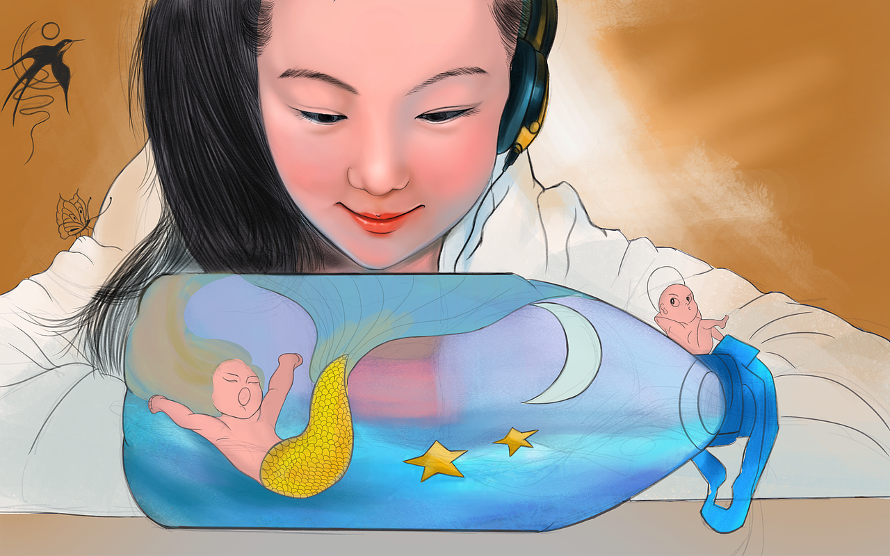 我抓到了一只小美人鱼哦（图ZMTUyNTA1MjMy） - 创作习作 - 站酷设计师嘉翎原创素材 - 站酷ZCOOL