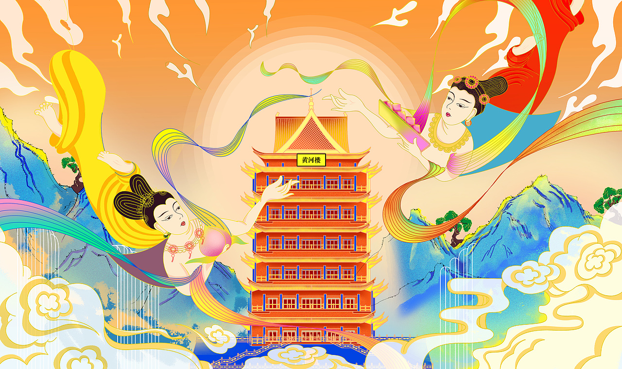 兰州地标建筑插画（图ZMjQyMjkwMDUy） - 创作习作 - 站酷设计师焦你画原创素材 - 站酷ZCOOL