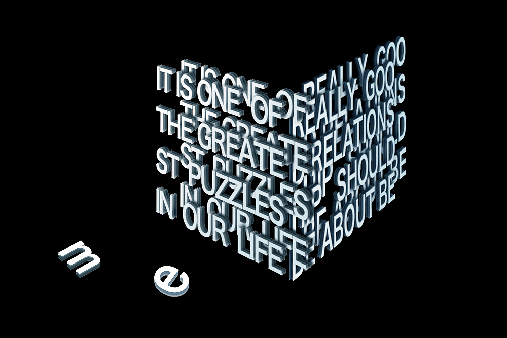 【5种英文立体排版】ps三维人物字母 文字球体设计 3d空间排版 呐喊