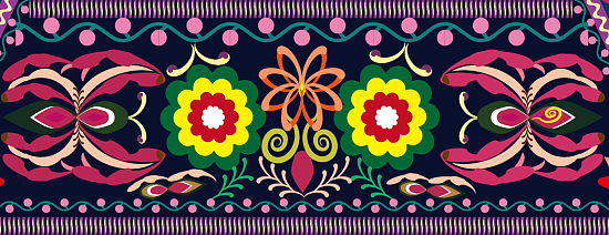 云南巍山彝族刺绣纹样万花筒