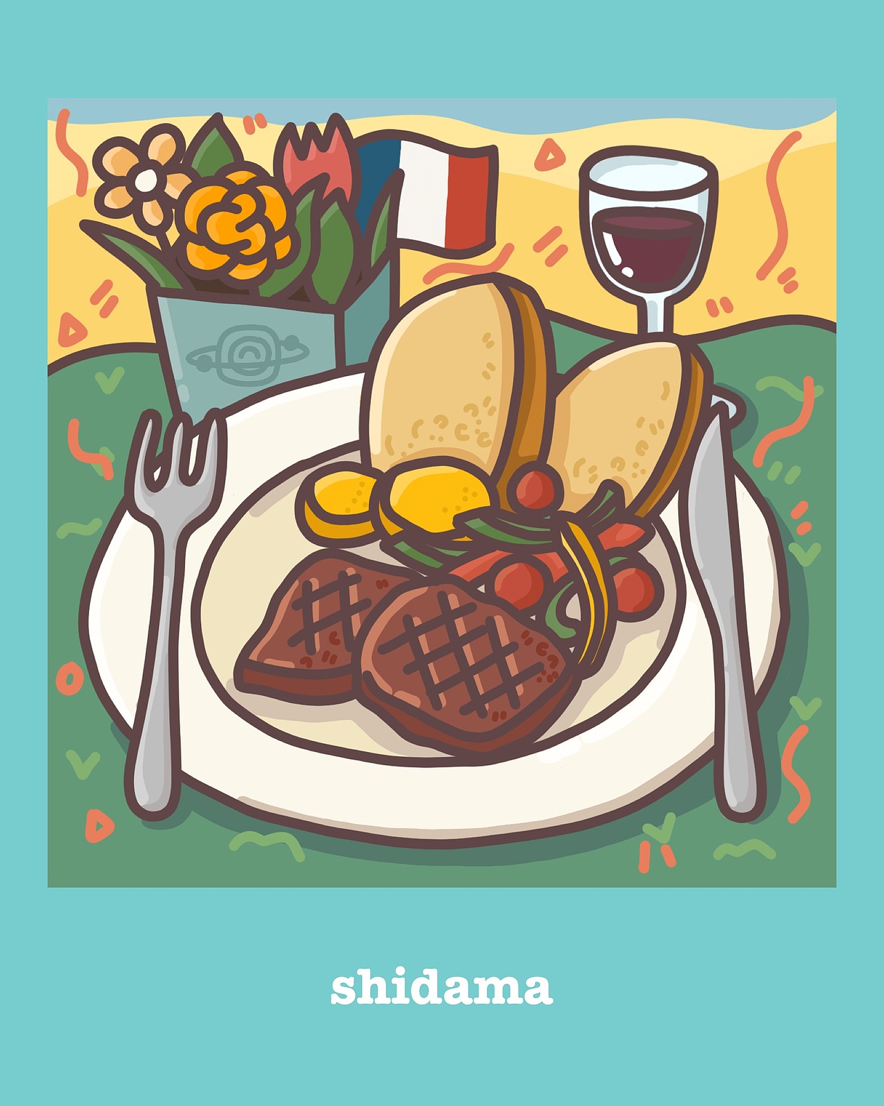 手绘美食（图ZMTI2ODUyMTMy） - 商业插画 - 站酷设计师屎大吗原创素材 - 站酷ZCOOL