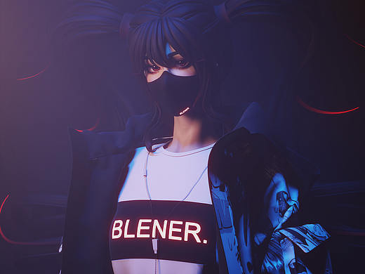 Blender EEVEE 酷女孩