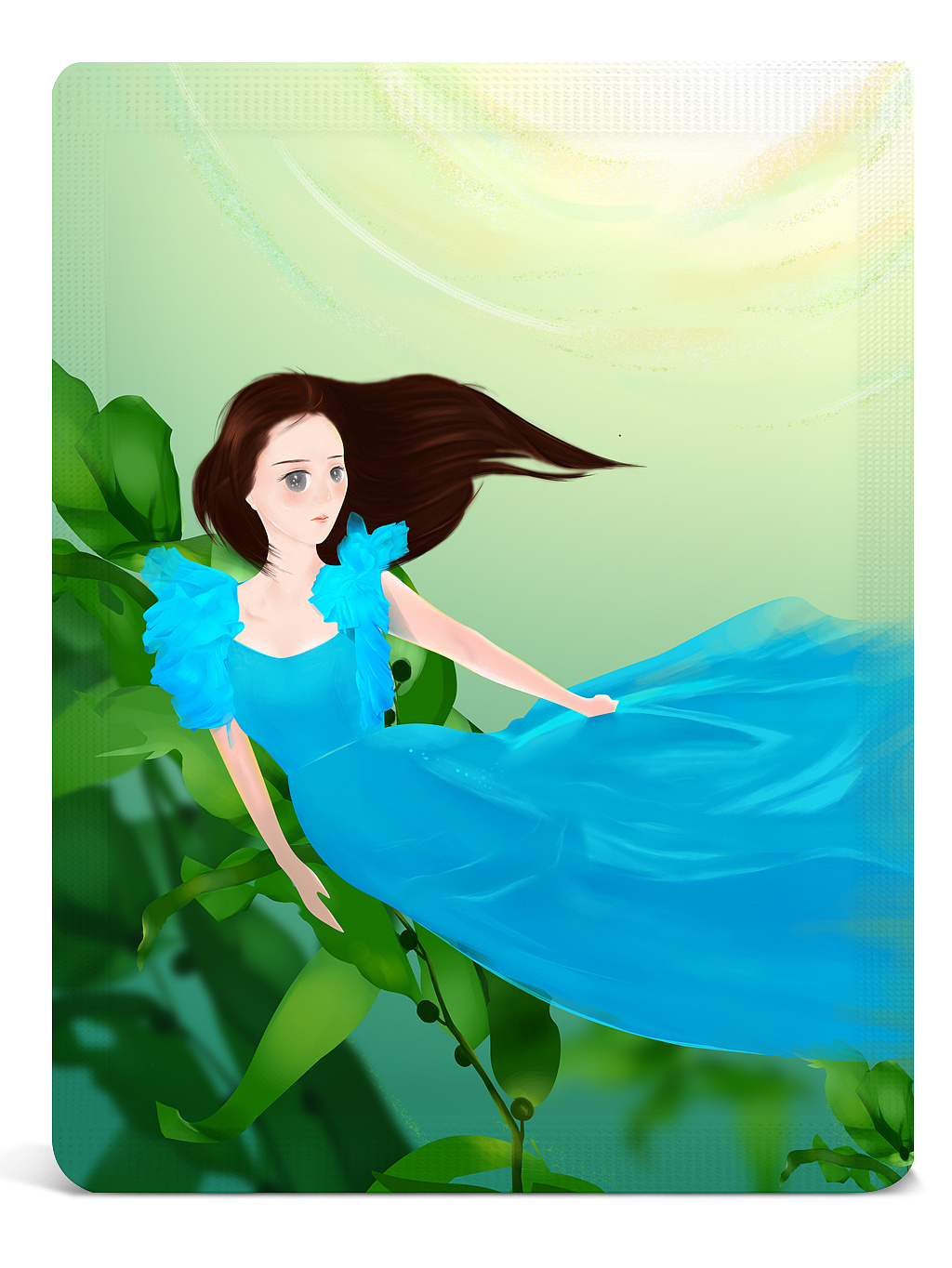 海藻面膜|插画|艺术插画|千纸鹤21roiyl - 原创作品 - 站酷 (zcool)