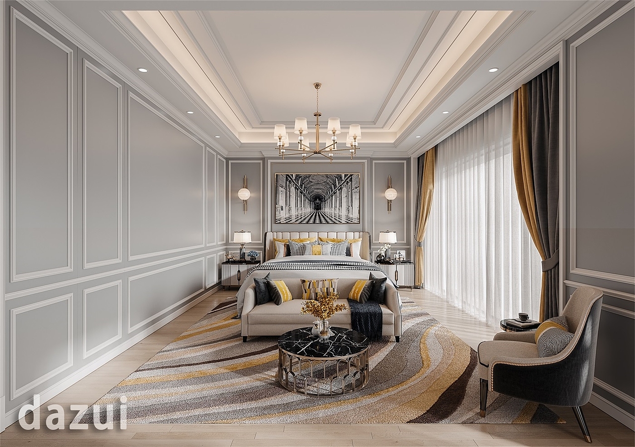 简欧设计别墅效果图