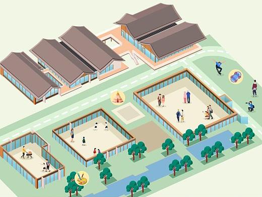 绿城集团.未来社区手绘地图定制房产地图设计