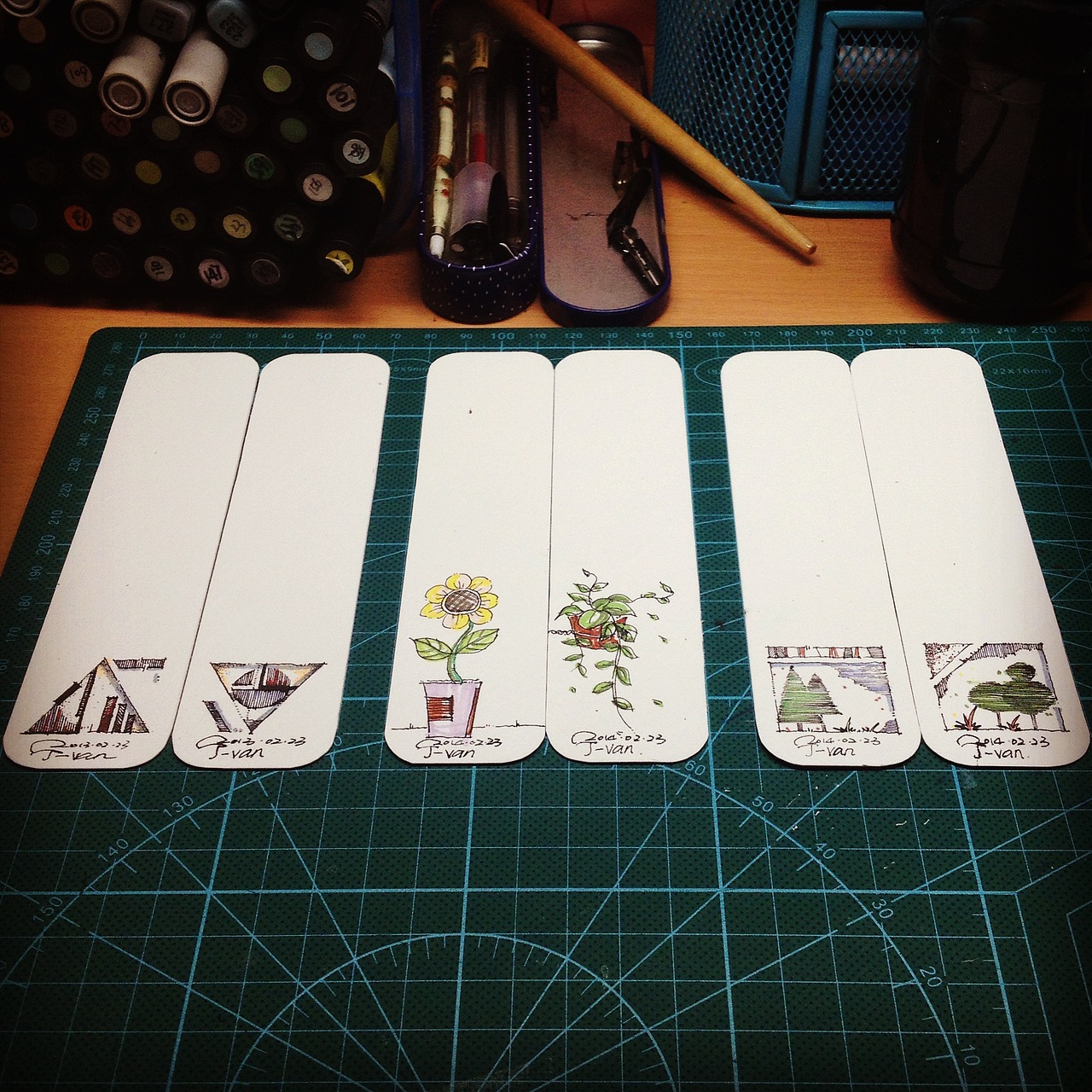 Hand-painted_bookmark（图ZMTQ0NDkxMDQ=） - 其他手工艺 - 站酷设计师姜小凡原创素材 - 站酷ZCOOL