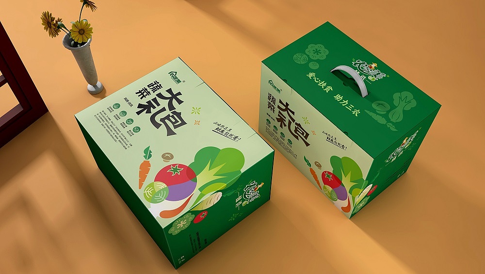 箱盒汇主创"农芝美"果蔬礼盒包装设计