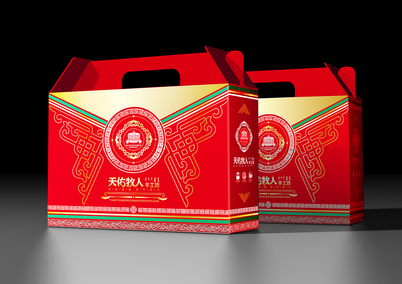礼盒包装设计蒙族风格（图ZNDkwMjcwMzI=） - 包装 - 站酷设计师乐意Design原创素材 - 站酷ZCOOL