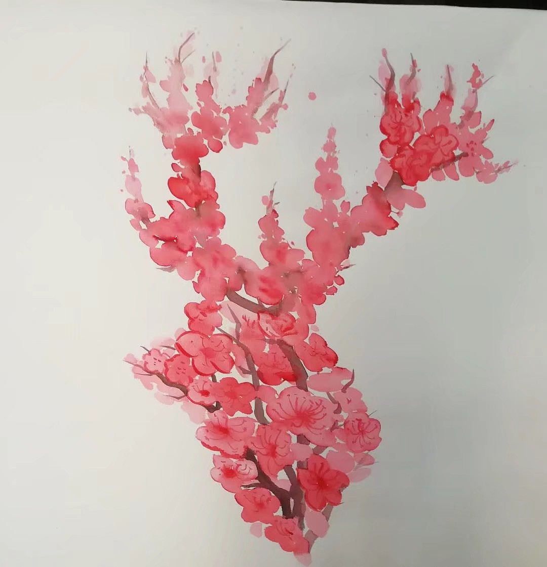 分享收藏深海水母石头马克笔手绘头像火烈鸟咖啡鹿多肉辣椒水彩水彩