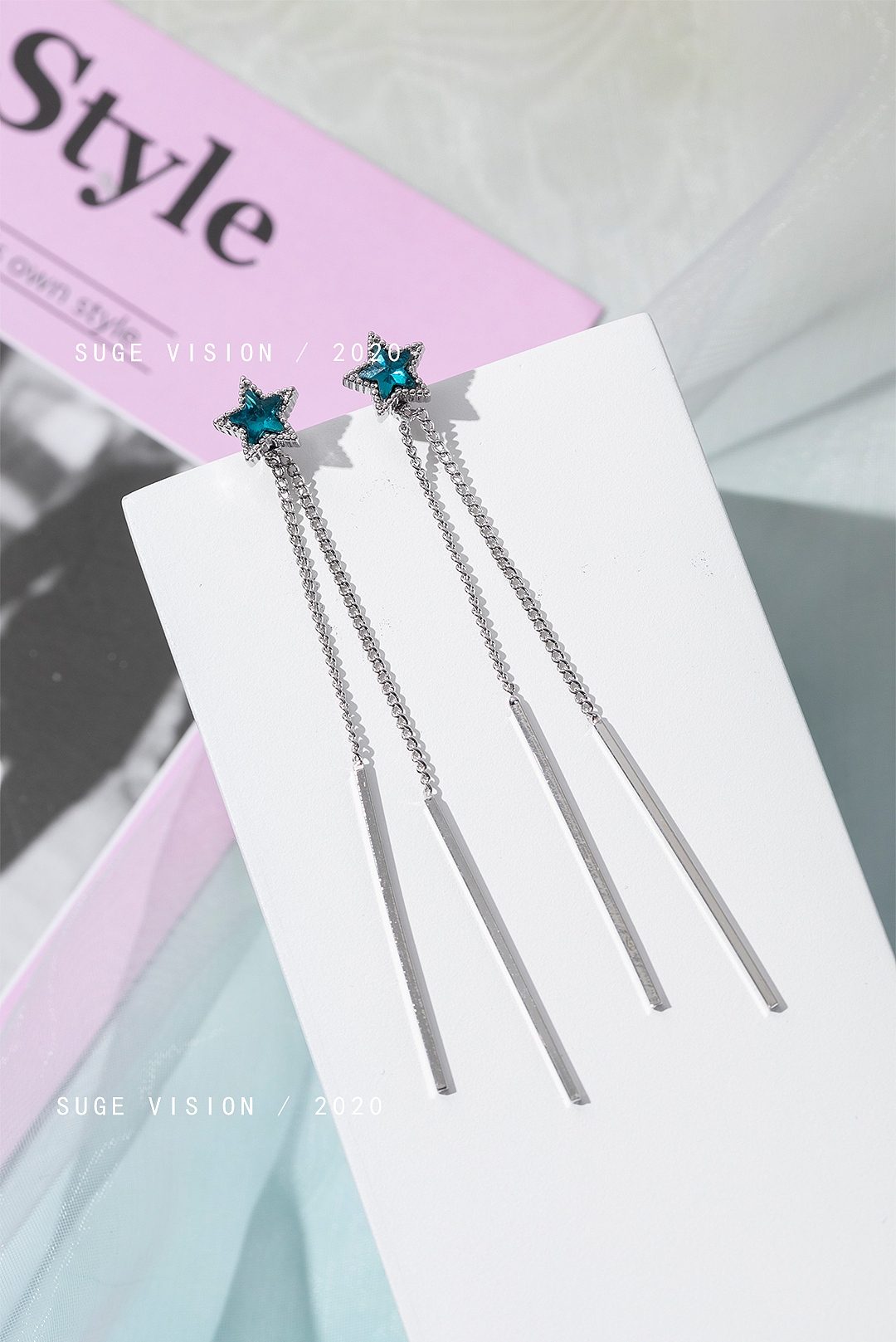 耳环|耳坠|长苏流耳钉