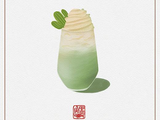 一些饮品奶茶的插画绘制