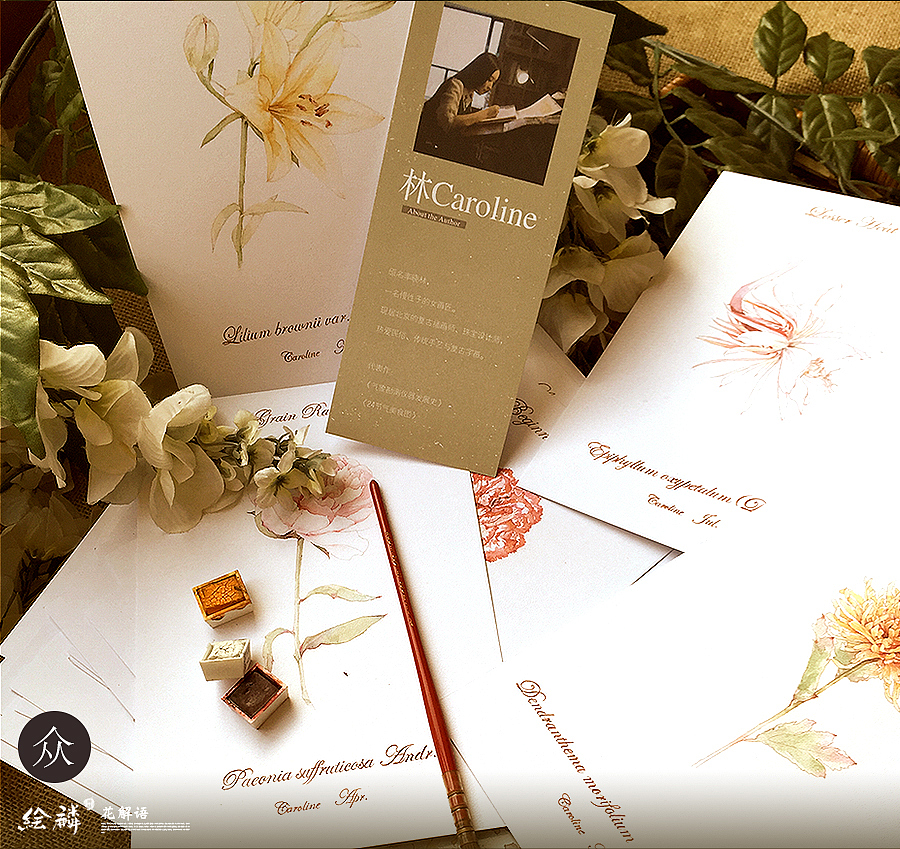 花解语 明信片出品（图ZMzU3NTA1Mjg=） - 书籍/画册 - 站酷设计师林Caroline原创素材 - 站酷ZCOOL