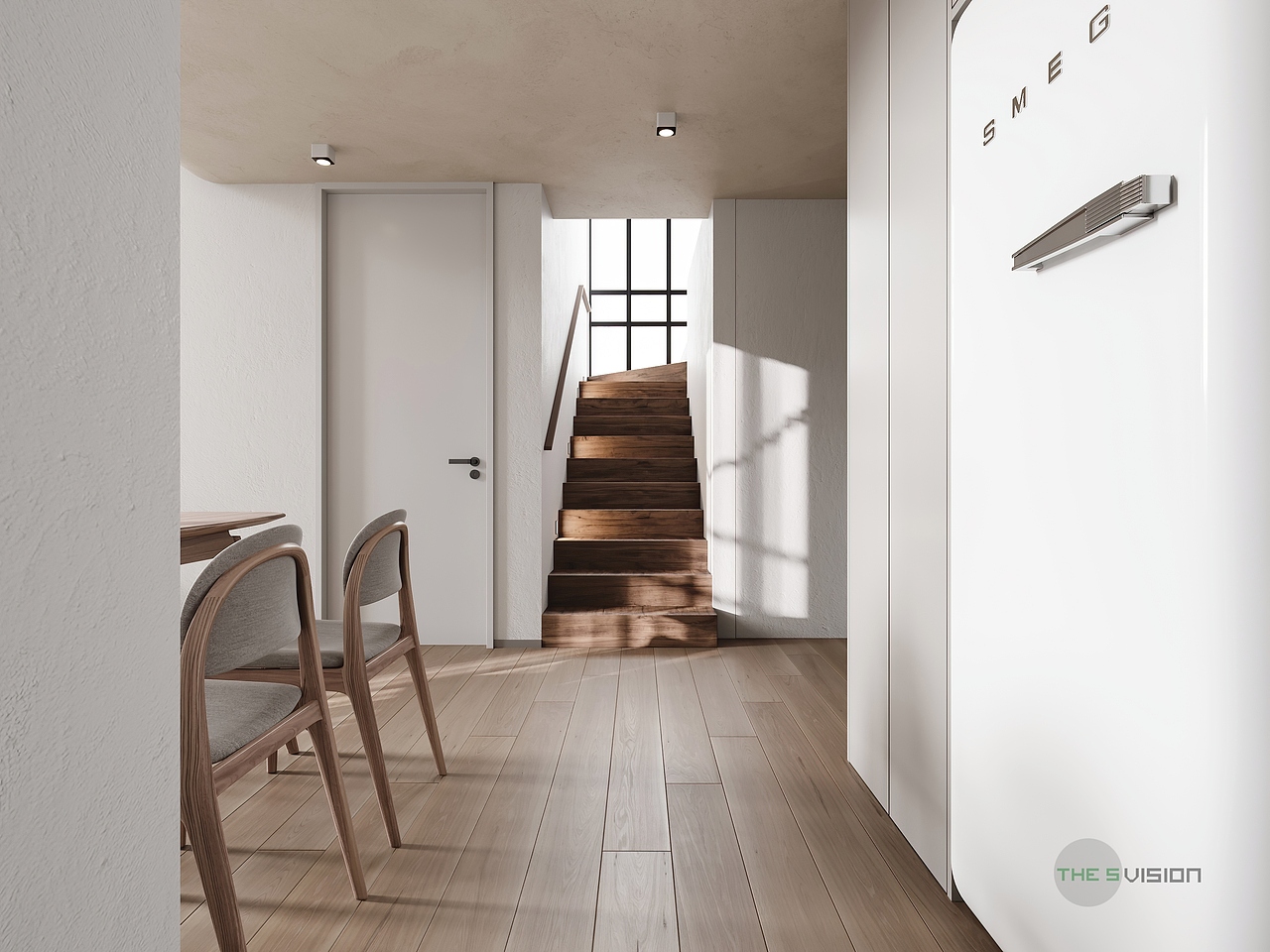 白色 现代挑空公寓