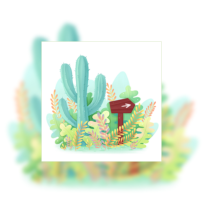 植物小景贴纸插画（图ZMjYzMzY1NDM2） - 商业插画 - 站酷设计师董搞搞原创素材 - 站酷ZCOOL