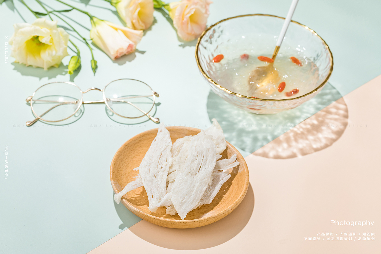 水璟悦燕窝拍摄 鲜炖燕窝燕盏燕条三角盏静物摄影①