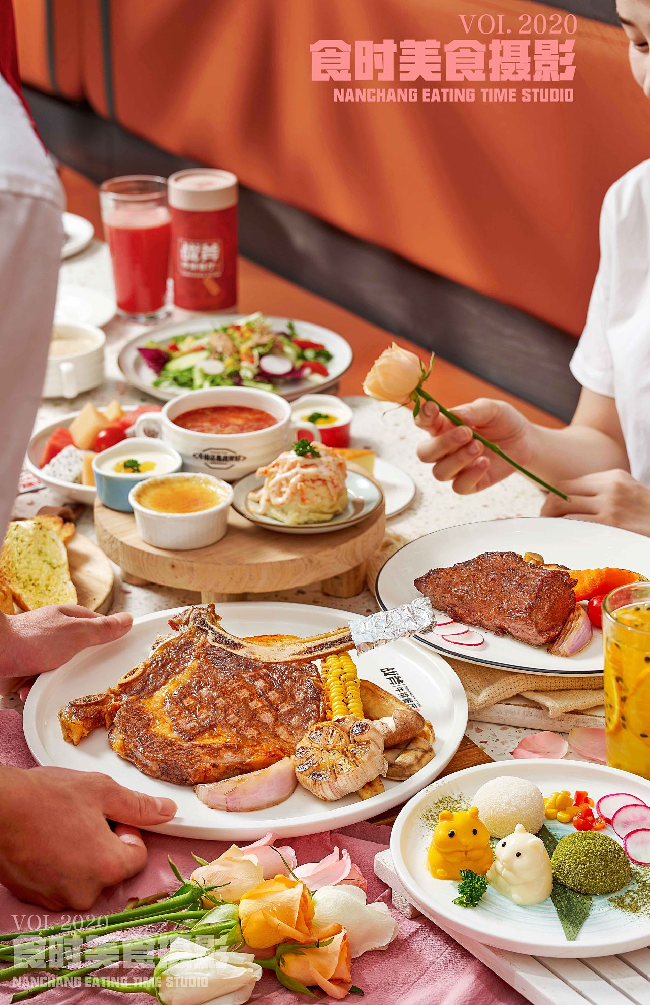 七夕主题西餐厅拍摄