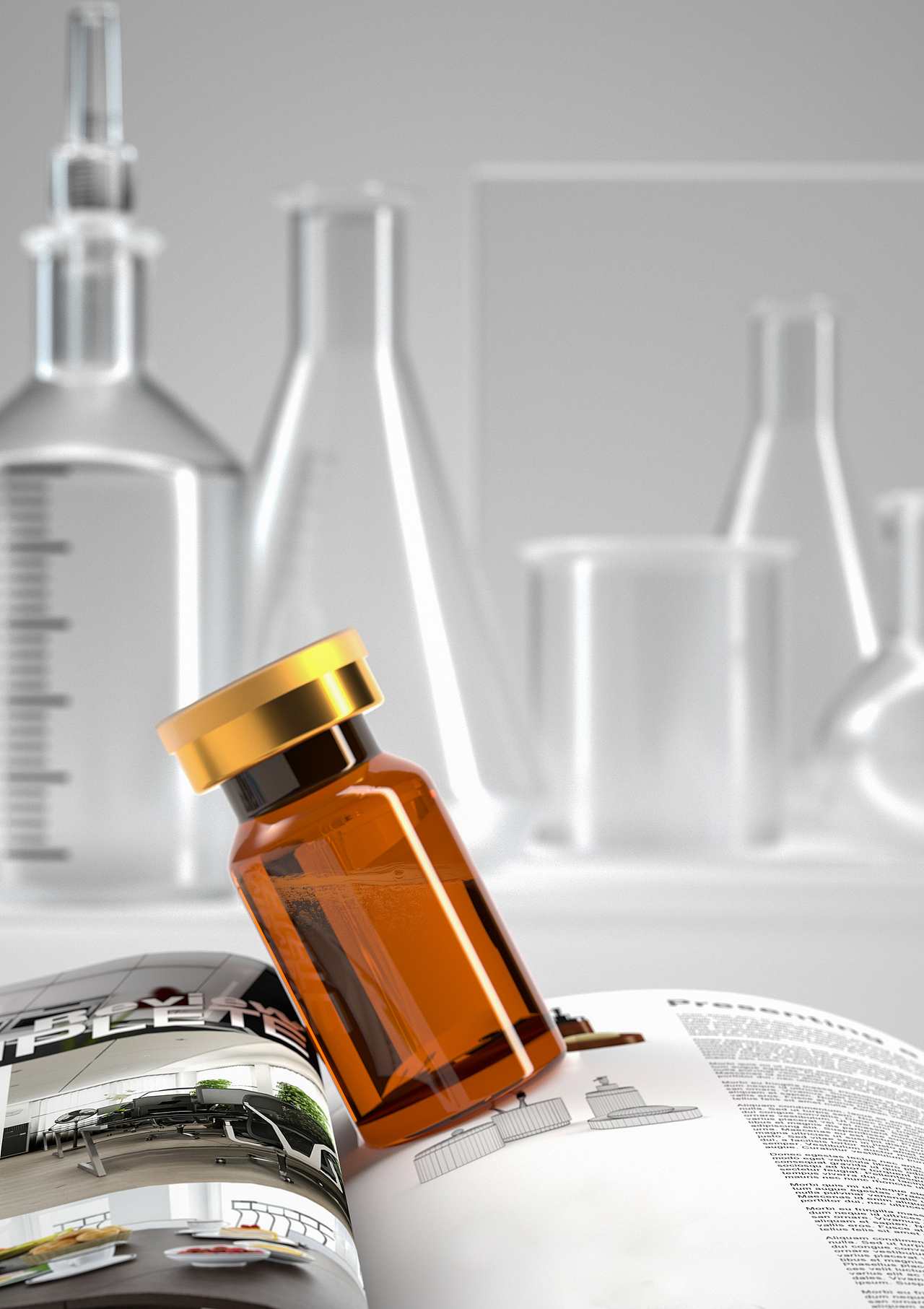 西林瓶护肤品产品建模