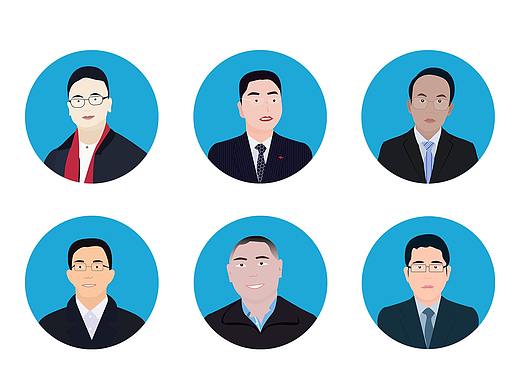 突然扒到一組前兩年畫的同事的頭像（個(gè)人主頁-ZNTUwNjExMjg=） - 商業(yè)插畫 - 站酷設(shè)計(jì)師王屋山人原創(chuàng)素材 - 站酷ZCOOL