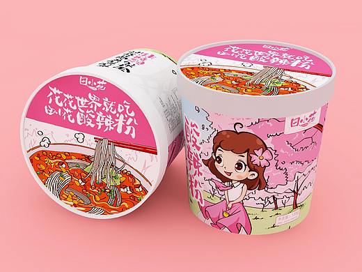 田小花盒装酸辣粉包装
