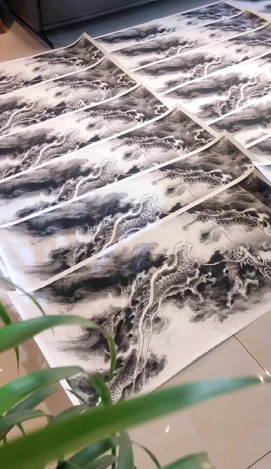 国画龙图《潜龙勿用》1:1宣纸复刻高精制作 ——由龙