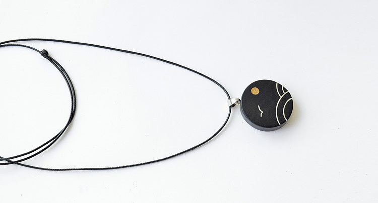 原创檀木嵌银自由海鸥项链吊坠毛衣链礼物