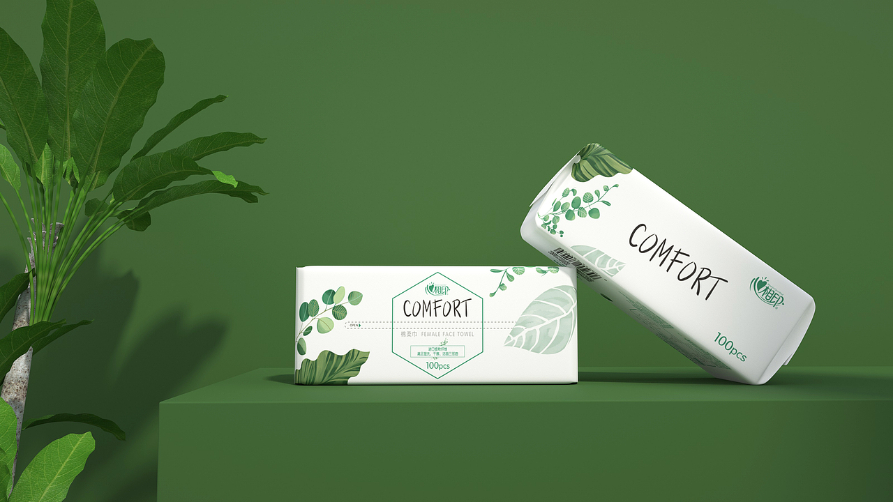 心相印女性棉柔巾包装设计