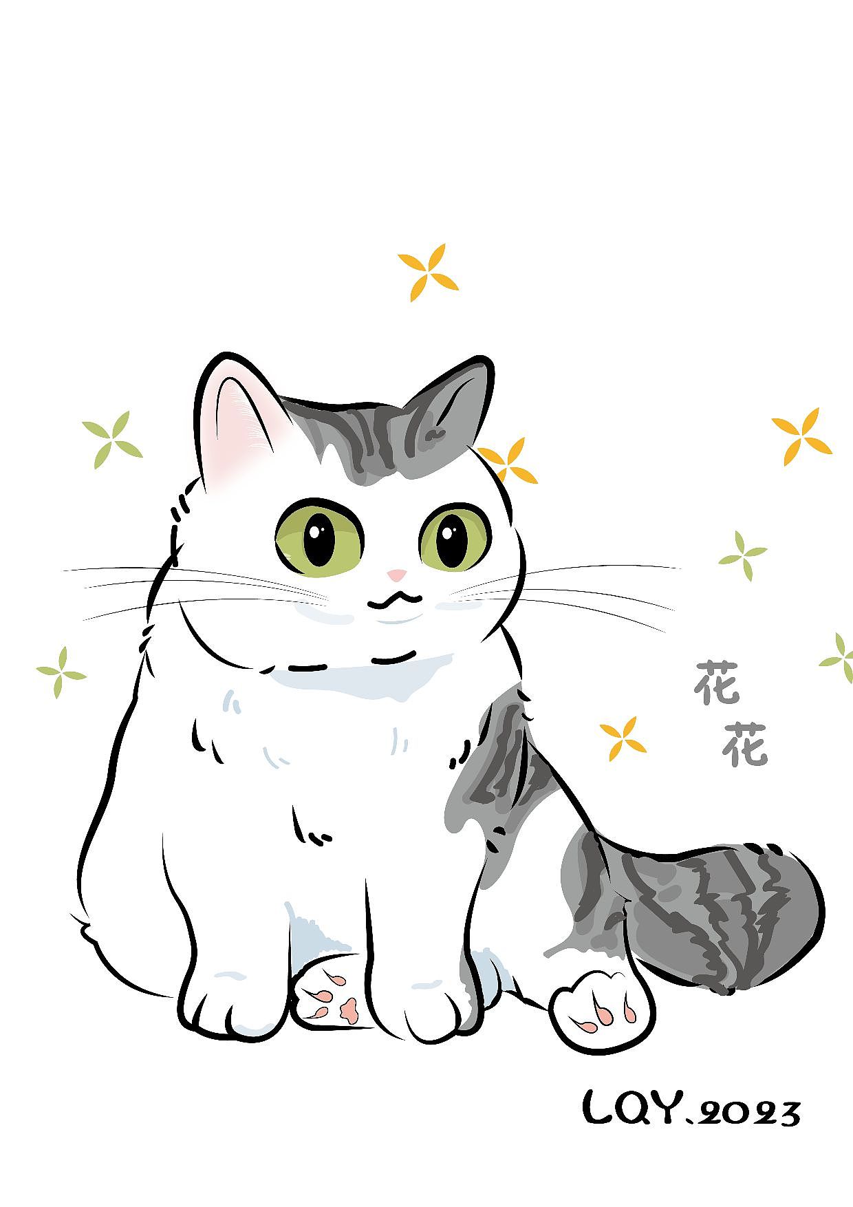 插画小猫咪（图ZMzM2MzI2Mjgw） - AI作品 - 站酷设计师清宇不是雨原创素材 - 站酷ZCOOL