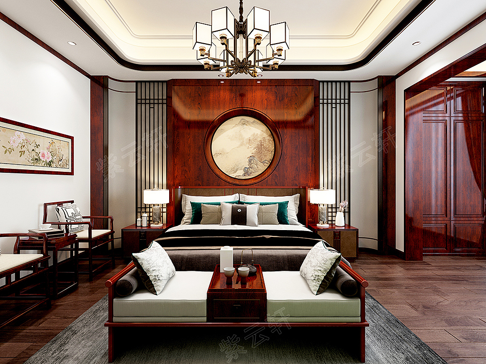 主卧室别墅中式装修