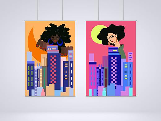 扁平风艺术插画合集1