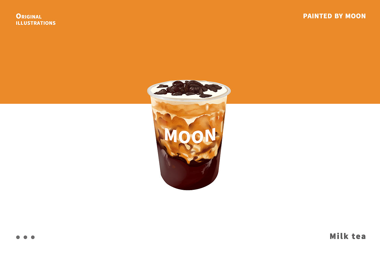 奶茶/果茶手绘插画