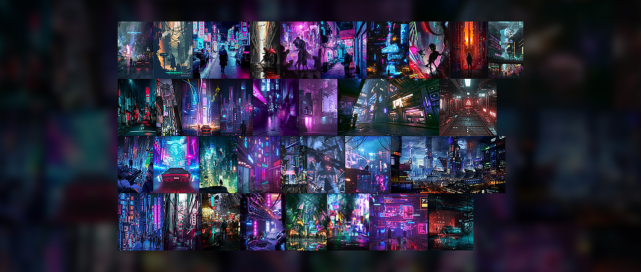 赛博朋克风格练习（图ZMjY1ODUyMTgw） - 场景 - 站酷设计师行世浮生原创素材 - 站酷ZCOOL