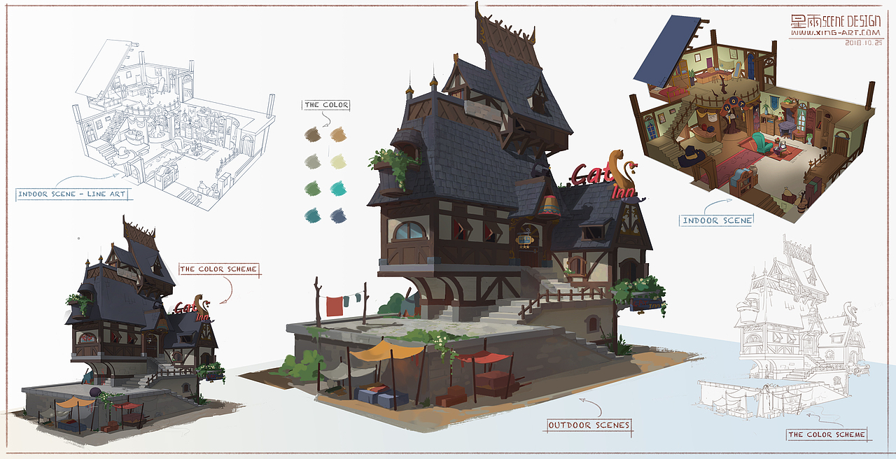 星雨场景班学员建筑设计作业选登（图ZMTM2NDg5ODQw） - 概念设定 - 站酷设计师星雨CG艺术中心原创素材 - 站酷ZCOOL