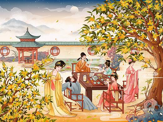 山住茶包装插画