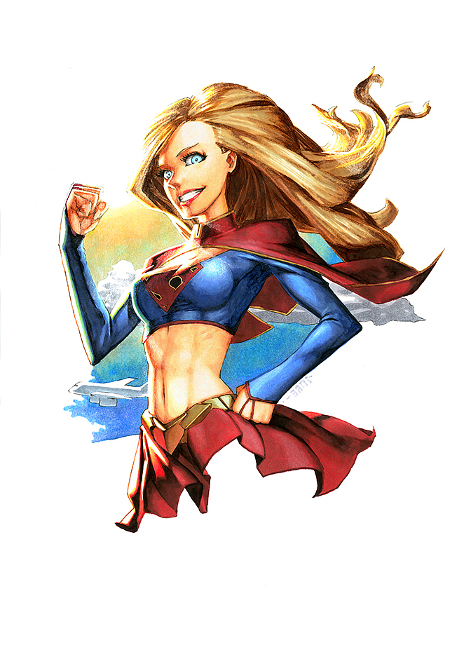 马克笔手绘作品正义联盟ii