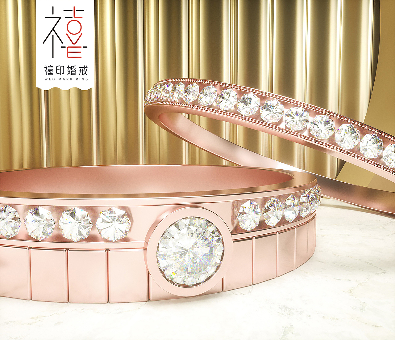 理念符號(hào)化，讓禧印成為情侶的愛情印記 | 禧印婚戒（圖ZMjMwODI2OTY4） - Logo - 站酷設(shè)計(jì)師腦洞星球策略設(shè)計(jì)原創(chuàng)素材 - 站酷ZCOOL