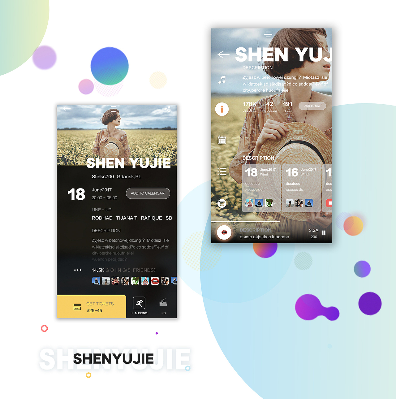 移动端UI设计（图ZOTUxOTAyOTI=） - APP界面 - 站酷设计师shenyujie原创素材 - 站酷ZCOOL