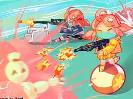 《尖峰时刻》绘画过程视频