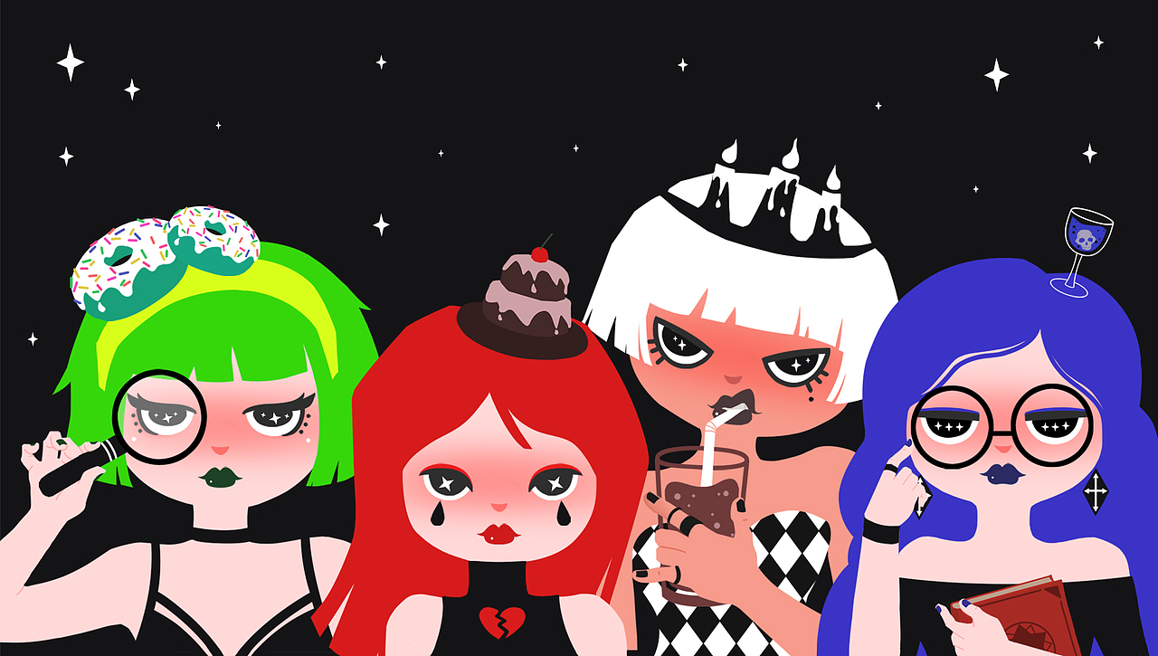 处女座（图ZMjcxODI1OTA0） - 新锐潮流插画 - 站酷设计师三界蜉蝣原创素材 - 站酷ZCOOL