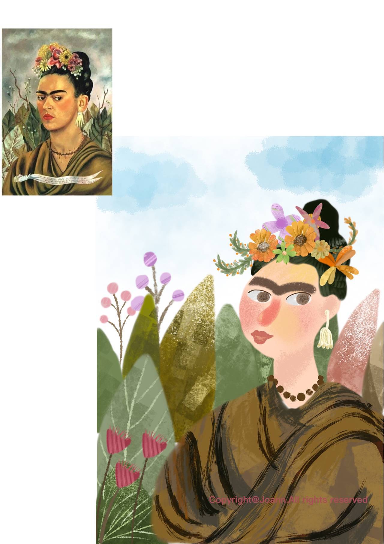 名画转插画系列（图ZMjA5NjQ4MDE2） - 图案 - 站酷设计师Joann1399原创素材 - 站酷ZCOOL