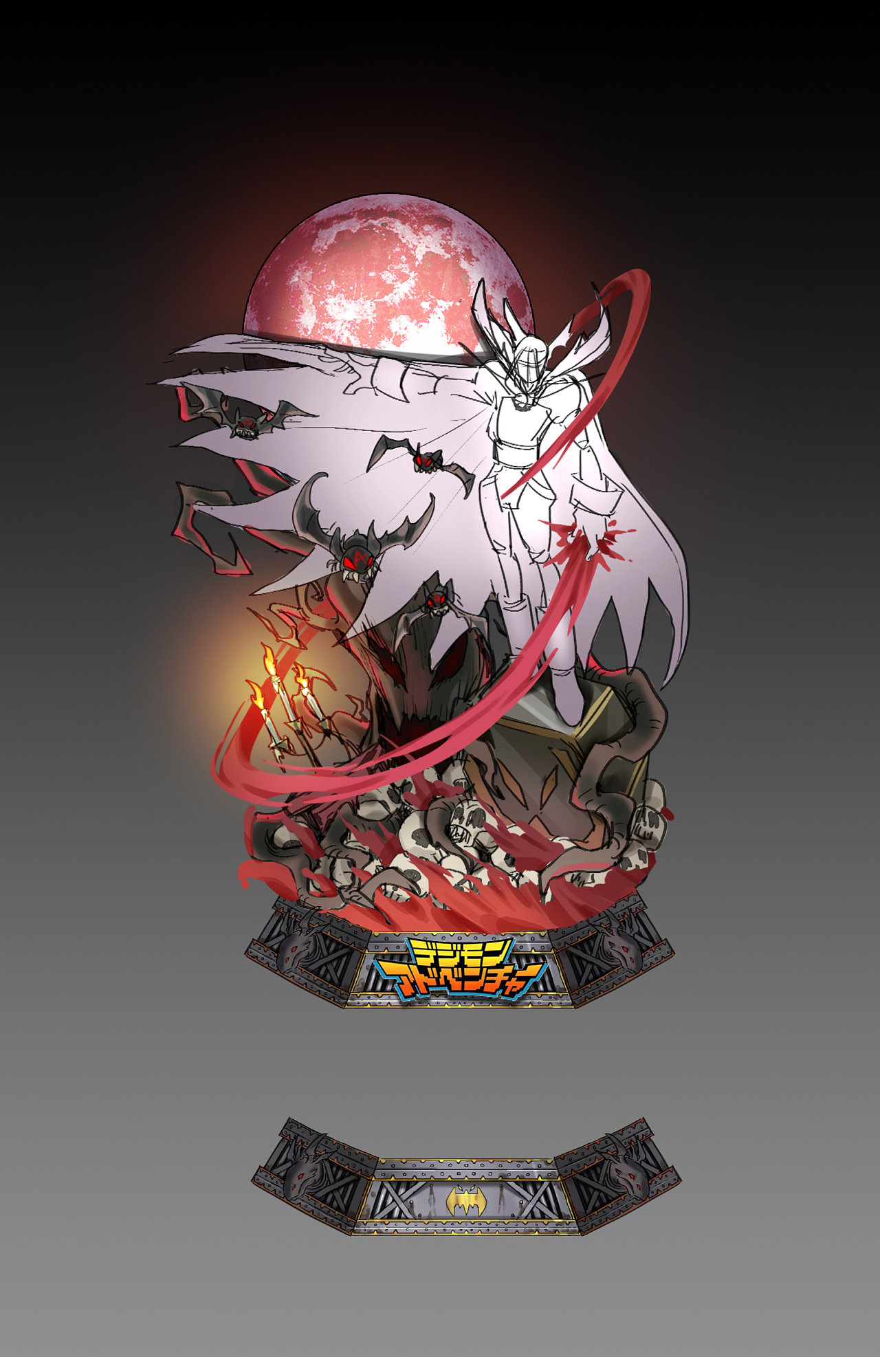 吸血鬼兽——数码宝贝设计(草图)|插画|概念设定|i茂茂 - 原创作品